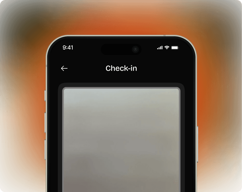 App-based check-in and check-out