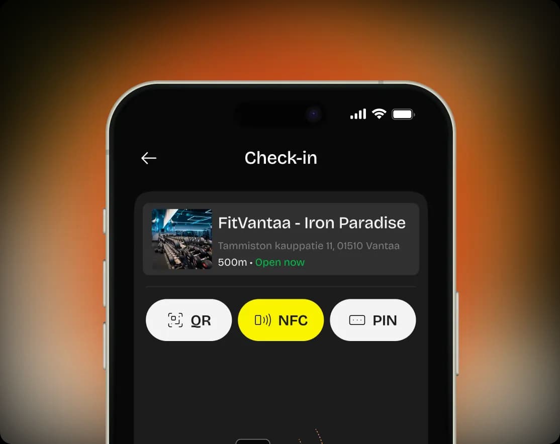 App-based check-in and check-out